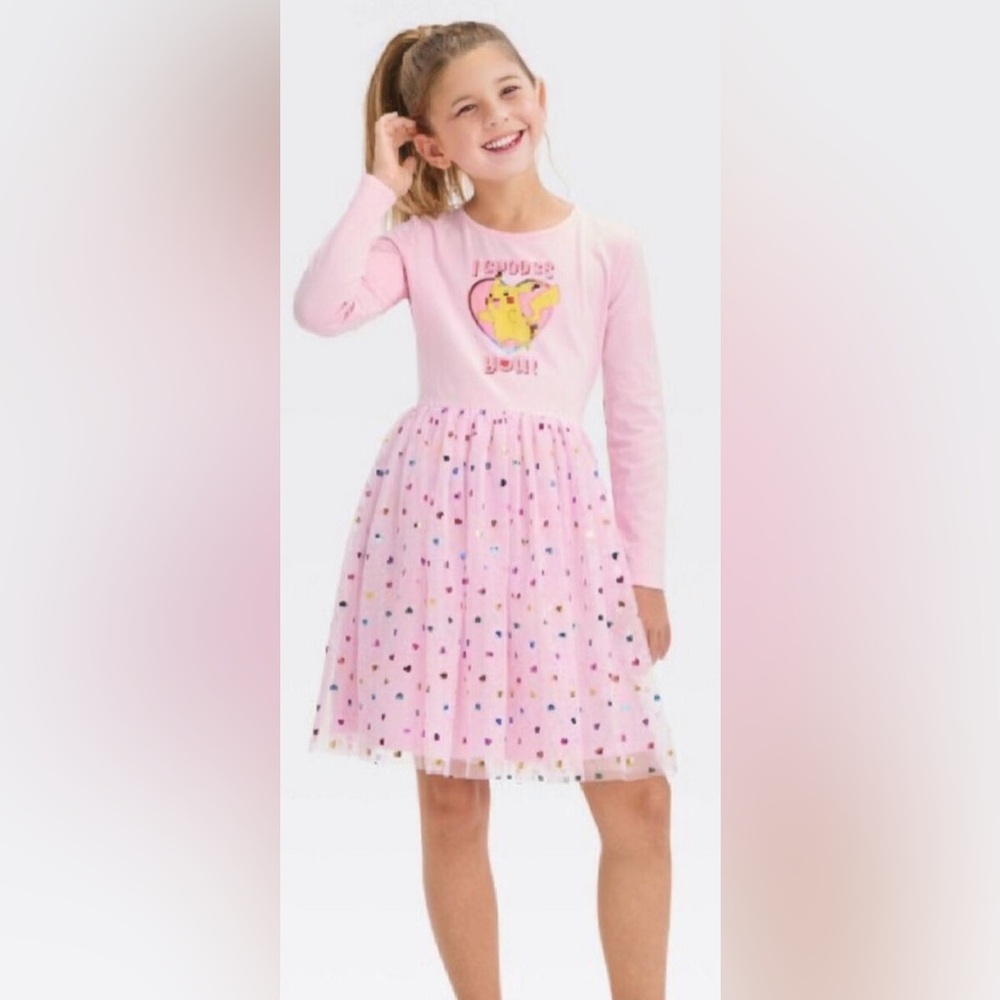 Pokémon Girls Pink Pikachu Princess Dress